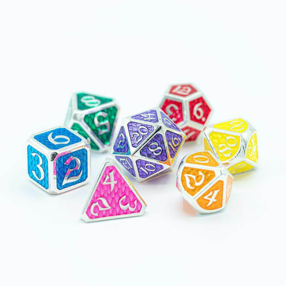Die Hard Dice 7 Piece RPG Set - Pride 2021 Drakona Rainbow